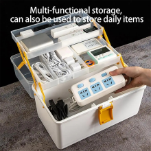Kleine Tackle Box met 2 lades Hardware Organizer Draagbare multifunctionele opbergruimte voor snacks Schroeven Moeren Lure Case A