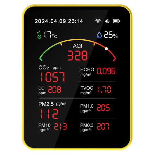 15 in 1 Kooldioxidedetector PM Formaldehyde Tvoc Temperatuur en Vochtigheid 2
