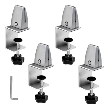 Verstelbare aluminium niesbeschermer met clip, geen perforatie, voor panelen van 1/8 tot 1 inch, geschikt voor acryl B