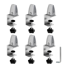 Verstelbare aluminium niesbeschermer met clip, geen perforatie, voor panelen van 1/8 tot 1 inch, geschikt voor acryl A