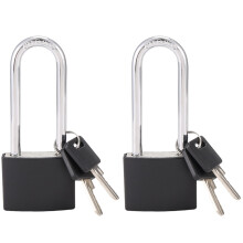 Lockerset met sleutelslot, beugel voor buiten, waterdicht slot, geschikt voor schuren, poorten, hekken en hasp-opslag, 2 stuks
