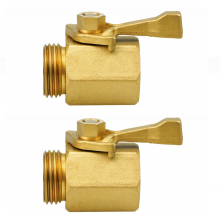 Robuuste messing tuinslangafsluiter met 3/4 inch aansluiting, waterleidingklep, 2 stuks