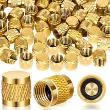 1/4 Flare Cover, Ronde Messing met Neopreen O-Ring Afdichting, HVAC Klep Koelmiddel Slot Cover 80 Stuks