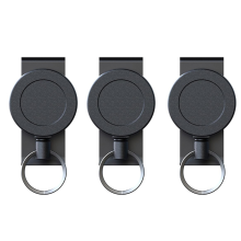 Robuuste, intrekbare sleutelhanger met riemclip, 360 staaldraad en sleutelring