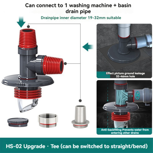 Multifunctionele wasmachine afvoerbuis rioolbuis speciale vloerafvoer connector deodorant anti-overloop adapter C 1