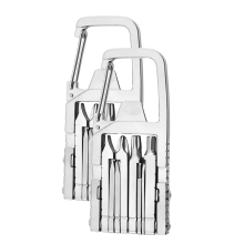 2-delige mini-multitool, 12-in-1 opvouwbare tool met punttang, sleutelhanger, flesopener, zakformaat