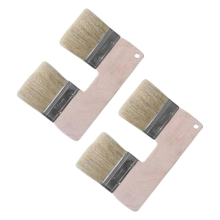 Dubbele verfkwast, 3 inch dubbele verfkwast, borstel met platte textuur voor kunst, kunstmuurkwast 2 stuks