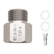 CO2-cilinder sodawater voor aquariumvissen, zelfgebrouwen bier, Corny CO2-accessoires, TR21-4 naar W21.8-14 adapter
