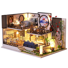 DIY Houten Casa Roombox Poppenhuis met Meubels Licht Poppenhuis Handgemaakte Miniatuur Speelgoed Verjaardagscadeaus