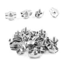 20 stuks 1/8 inch M3 roestvrijstalen kabelklem, Simplex enkele boutklemmen voor 1/8 inch