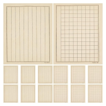 100 vellen Chinese kalligrafie - papier met 2 rasterstijlen, Japans Sumi-papier, penseelinkt voor beginners