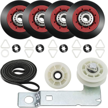 4392067 Droger reparatieset en W10837240 spanrol inclusief WPW10314173 rollen en 661570V riem 279640