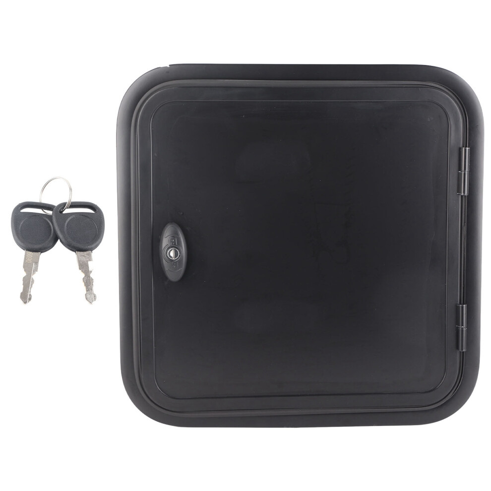 Rv Baggage Door Uv Proof Square Rounded Corner Black 9121376000065