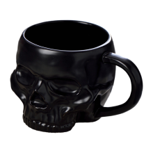 Halloween schedelbeker met handvat, dekselloos, keramiek, grappig water, bier, melk, mocha, creatieve modelleermok, 600 ml B