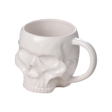 Halloween schedelbeker met handvat, dekselloos, keramiek, grappig water, bier, melk, mocha, creatieve modelleermok, 600 ml
