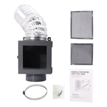 Drogerkanaal pluizenfilter, binnenventilatieset met slang, filter voor wasdrogers - Catcher