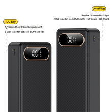 18650 Batterij Powerbank Case QC3.0 15W PD Snelladen 21x18650 Opbergdoos Draadloze Shell Zwart