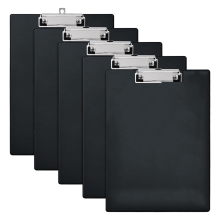 Klemborden van kunststof (set van 5) Klembord met klem met laag profiel, 8,9 x 12,3 inch Klemborden voor kantoor en school