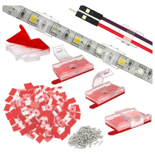 100 stuks montageclips voor LED-lichtstrips met zelfklevende tape + schroef voor binnen