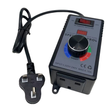 Elektronische spanningsregelaar 220VAC Motortoerentalregelaar LED Temperatuur- en lichtregeling, UK-stekker