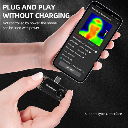 Infrarood warmtebeeldcamera temperatuurmeetinstrument Type-C voor Android-telefoons 2