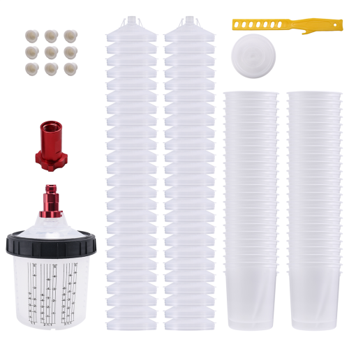 Verfmengbeker H/O Quick Tank 20,3 Oz/600ML Wegwerp met Adapter 2