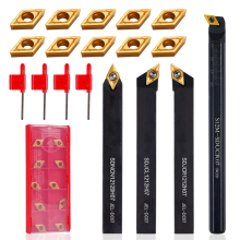 Indexeerbare draaibankgereedschappen 14-delige set 1/2 inch voor boren, groeven, snijden, draadsnijden, hardmetaal