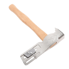 MWT005MH Dakbijl, magnetische dakshingles van koolstofstaal met houten handvat, voor dakreparatie, 13,4 inch