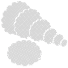 Set van 7 stuks acryl stempelblokken met transparante stempelgereedschappen met raster en grip, decoratief voor kinderen