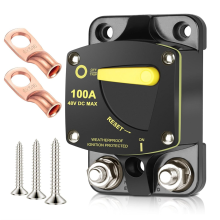 100 Ampère stroomonderbreker DC 12V-48V zekering met handmatige resetschakelaar voor camper, auto-audio, maritieme boot-sleepmotor