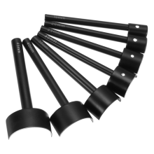 7 stuks halfronde leren perforator, 15 mm-45 mm, koolstofstalen halve cirkelvormige perforator voor het maken van riempjes, portemonnees en tassen