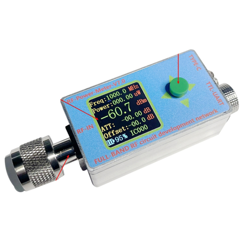 N-Type 100K-10Ghz V7.0 Power Meter TTL Software Communicatie TYPE-C USB Data Export Detector Attenuator 2
