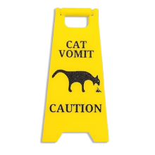 Bord voor kattenbraaksel, bord voor natte vloer van 10 cm, waarschuwingsbord voor katten ter decoratie in de tuin