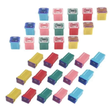 30 stuks doos 20A-60A PAL zekering mini koper lange vrouwelijke kit vierkante zekering, autocombinatieset