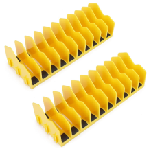 Tangenorganizerrek, 10-sleufsnijmessenrek met antislipbodem, gereedschapsorganizer, gereedschapslade, gereedschapskist