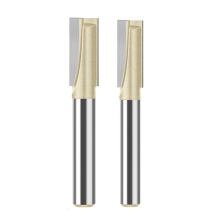 2 stuks freesbits voor het reinigen van de onderkant van houtbewerking, 2 frezen, vlakke sleuffrees met hardmetalen frees, 1/4x1/4 1/4x5/16