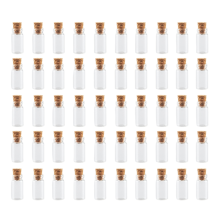 50x Mini glazen flessen potten met kurk DIY kunst knutselen ketting hangers benodigdheden bericht fles kleine wens