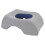 Ergonomic Gray Blue Face Down Pillow with Hollow Headrest Support 15