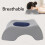 Ergonomic Gray Blue Face Down Pillow with Hollow Headrest Support 8