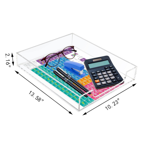 Acryl brievenbak, papierorganizer, transparante bureau-organizer, stapelbaar accessoire 2