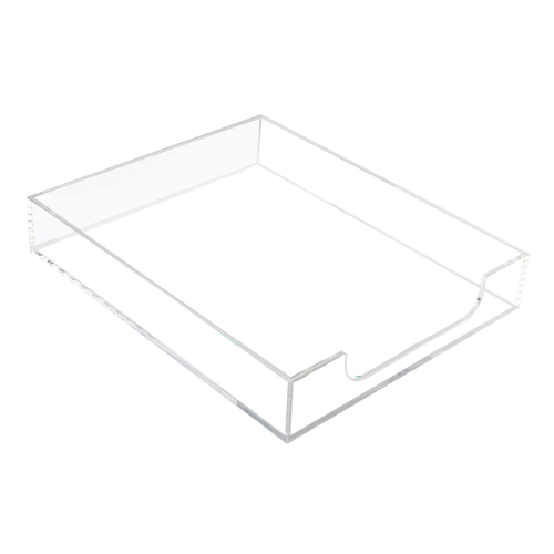 Acryl brievenbak, papierorganizer, transparante bureau-organizer, stapelbaar accessoire