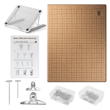 Kwastplaat en speldset van 12x16 inch, dubbelzijdig raster met handgeweven kantplaat, gereedschap voor het maken van armbanden