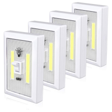 4-pack kastverlichting, op batterijen werkende kraan, superheldere schakelaar, wandmontage onder kastverlichting