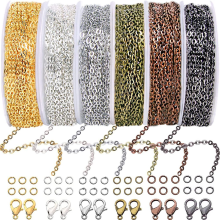 Kettingen Sieraden Maken Benodigdheden, 9,8ft Kabel Schakel voor Ketting Oorbel Armband Benodigdheden DIY Kit