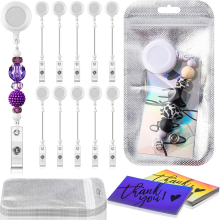 10 sets kralen badge reel set intrekbare clip houder voor kralen sieraden DIY cadeau knutselen maken B