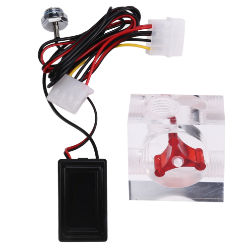Driewegstroommeter LED-thermometer voor waterkoeling Vloeistofkoeler Computerradiator levert temperatuur 1