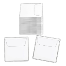 200 stuks enkele munthouders met doorzichtige PVC-beschermers, individuele plastic houders, 2,2 x 2,2 inch