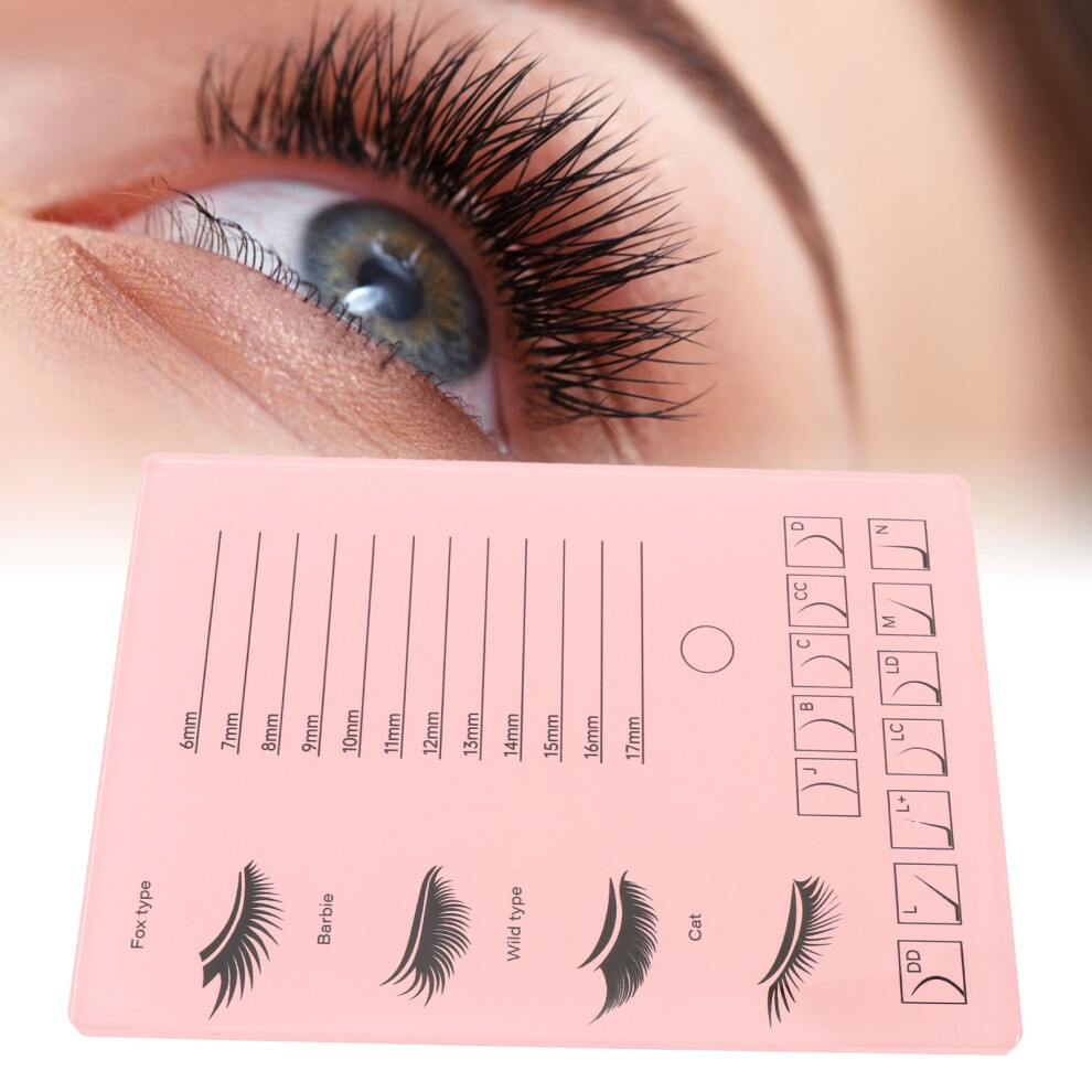 Pink 2 In 1 Eyelash Extension Tray Acrylic 6-17Mm For Lash Artists
