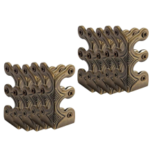 10-delige Skiffers plinthoekbeschermers, massief messing plintbeschermers, plintbeschermers brons