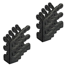 10-delige Skiffers plinthoekbeschermers, massief messing plintbeschermers, plintbeschermers zwart